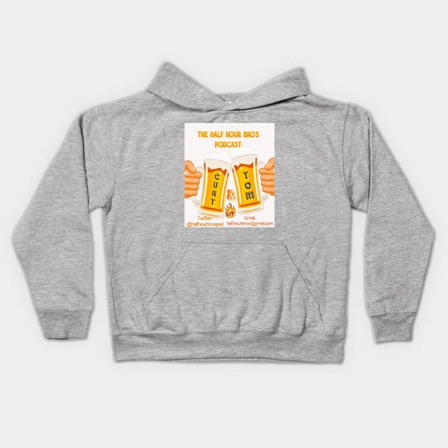 Half hour bro's podcast merch Kids Hoodie by Half hour bros podcast merch